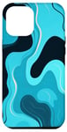 Coque pour iPhone 12 Pro Max Peinture graphique turquoise abstraite de mer