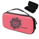 Etui pochette pour Switch LITE corail personnalisee mandala leopard