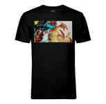 T-Shirt Homme Col Rond Pokemon Dracofeu Charizard Peinture Fan Art