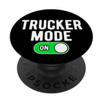 Trucker Mode On Truck Driver Worker PopSockets PopGrip Adhésif