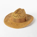 Cowboy-hattu 2023 ontto kihara olkihattu Miesten kesäinen ulkomatkailu Unisex Solid Western Cowboy -hattu Brittiläinen silinterihattu