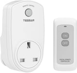 Wireless Remote Control Plug Socket, 30m Range, Programmable UK Energy Saver