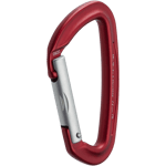 Sliq Straight Gate Carabiner Red/Silver, karabinkrok