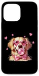 Coque pour iPhone 13 Pro Max Golden Retriever pour chien, Saint-Valentin, maman, papa, Bubblegum Bubble