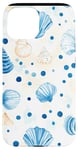 Coque pour iPhone 15 Aquarelle bleue à pois côtiers petite-fille esthétique