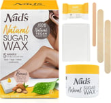 Nad's 100% Natural Sugar Wax Kit, Vegan, Hypoallergenic, No-heat Formula Waxing