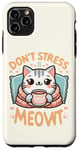 Coque pour iPhone 11 Pro Max idee cadeau citation drôle relaxation design chat kawaii