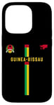 Coque pour iPhone 14 Pro Drapeau Guinée-Bissau, carte silhouette, emblème national