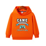 YU-K Boys Girls Kids Hooded Sweatshirt Sports and Fitness Hooded Jacket for Autumn Spring Wireless Controller for PlayStation PS4 Video Gamepad Design Long Sleeve Pullover/Orange / 120cm