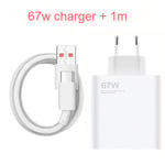 Redmi Note-Chargeur Rapide Snapcable pour Xiaomi,67W EU,55W,33W,Mi 13,12,12x11 Pro,Casque d'Écoute,F4,Décodage Noir 3,Pad 5 - Type EU charger and 1m