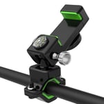 Mount Phone Bracket Stand Durable Bike Phone Holder with LED Light Compass Mountain Bike Handlebar