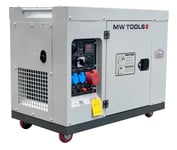 Groupe électrogène insonorisé diesel 6 kW 230V + 7,5kW 400V MW Tools DG75E