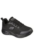 Skechers Arch Fit Sr Lace Up Athletic Workwear Trainers - Black, Black, Size 4, Women