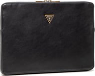 Guess, Scala, Textile Handbag, Document Holder, Black For Women