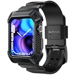 i-Blason Supcase Unicorn Beetle Pro Coque de protection robuste avec sangle pour Apple Watch 44/45 mm (version 2018/2019/2020/2021/2022), foncé