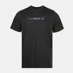 Nike Sportswear Mens Air Max Short Sleeve T Shirt, Black Cotton - Size 2XL