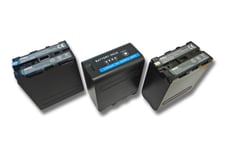 vhbw 3x Batterie compatible avec Sony Hi8 CCD-TR917, CCD-TR910, CCD-TR87, CCD-TR818, CCD-TR76 caméra vidéo caméscope (10400mAh, 7,4V, Li-ion)