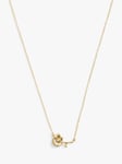 Coach Floral Pendant Necklace, Gold