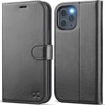 OCASE iPhone 12 Pro Max Case, PU Leather iPhone 12 Pro Max 5G Wallet Case [TPU Inner Shell][RFID Blocking][Kickstand][Card Holder] Flip Phone Cover Compatible For 12 Pro Max 6.7 Inch -Dark Balck