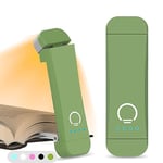 HIONXMGA Lampe de Lecture Rechargeable, Lampe pour Lire Dans le Lit, 3 Couleurs Chaudes et Gradation en, Compacte et Durable, Cadeau pour les Liseusurs Enfants,Vert