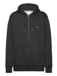 Reg Shield Full Zip Hoodie Tops Sweat-shirts & Hoodies Hoodies Black GANT