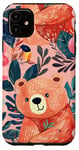 Coque pour iPhone 11 Rose moderne Tropical Mama Bear Mama Bear Mignon Fleur Design pour