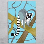 Tile Picture Lemur Ceramic Plaque Jungle Sign Wall Art By Kate Pearson 30x20cm