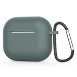 Compatible avec Apple AirPod 3ème génération 2021 Case Cover, Accessoire de Protection en Silicone avec Porte-clés, LED Avant Visible – Vert