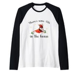 There's Some Hos In The House Funny Christmas Santa Claus Raglan Baseball Tee