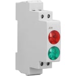 Ej.life - Lampe de signalisation sur Rail din rouge vert, double lumière de Type indicateur led pour boîte de Distribution, tour cnc ac dc