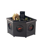 Blagdon Affinity View Corner Living Water Feature Patio Pool Pond, with Inpond 5-in-1 2000 Filter Pump & LED Spotlight, 3 Attractive Fountain Feature Heads, 1 Planting Basket - Small