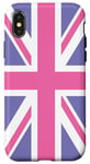 iPhone X/XS Purple and Pink, United Kingdom The Union Jack Flag Case