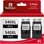 540 XL noir compatible avec les cartouches d'encre Canon 540 PG-540 pour Canon TS5150 TS5151 MG3650s MG3650 G4250 MG3600 MX475 MX530 (2 noirs)