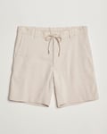 BOSS BLACK Kane Linen/Cotton Drawstring Shorts Light Beige