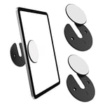 MoKo Support Mural Universel pour Tablette/Téléphone, Lot de 2 Support Rond Réglable Rotatif à 90° avec Vis + Adhésif pour Smartphone Compatible avec iPad Kindle E-Reader WiFi Routeur TV Box - Noir