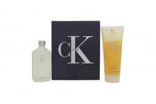 CALVIN KLEIN CK ONE GIFT SET 50ML EAU DE TOILETTE EDT + 100ML BODY WASH. NEW