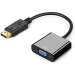 Câble adaptateur DP vers VGA,1080P DisplayPort mâle vers VGA femelle,convertisseur pour budgétaire DTV TV HDVD ordinateur portable - Type Black #B