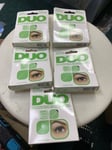 5x Duo Green Brush On Strip & Individual False Eyelash Clear Adhesive Glue 5g