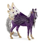 schleich Bayala 70579 Star Unicorn Flying Pegasus Figurine - Fantastic Purple and Gold Unicorn Fantasy Figurine, Bring Smile and Joy - Toy Gift for Boys and Girls, Fans of Fantasy, Kids Ages 5+