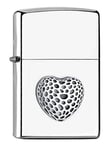 Zippo – Heart Mini Design - High Polish Chrome – Essence Briquet Coupe-Vent, Rechargeable, dans Une boîte Cadeau de Haute qualité