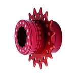 Cervus Kit de Conversion de Cassette de vélo à Vitesse Unique Shimano 18 Dents (Rouge)