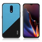 MOFI OnePlus 6T fodral med ljus sköld och tygbeläggning - Blå