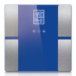 SOGA Digital Electronic LCD Bathroom Body Fat Scale Weighing Scales Weight Monitor Blue - bathroom scales - BodyFatScale1302Blue