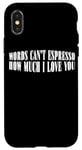 Coque pour iPhone X/XS Words Can't Espresso How Much I Love You Caféine ---