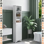 Modern Tall Bathroom Cabinet Storage Unit Slim Tallboy Cupboard Door Shelves NEW