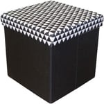 Pouf coffre carré pliable scandinave