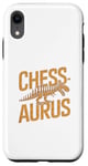 Coque pour iPhone XR Chessaurus Jeu d'échecs amusant Dinosaure T-Rex Joueur d'échecs