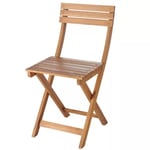 Chaise de jardin pliante GoodHome Virginia en bois d'acacia - Coloris acacia - Hauteur 79 cm