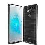 Cruzerlite Sony Xperia XZ2 Compact Coque, Carbon Fiber Shock Absorption Slim Case for Sony Xperia XZ2 Compact (2018) (Black)