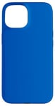 Coque pour iPhone 15 Couleur simple bleu cobalt